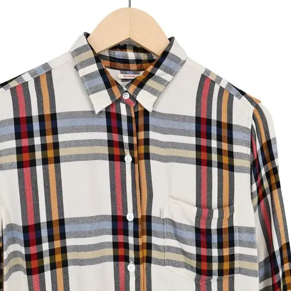 Levi's Women's Western Boyfriend Fit Plaid Button Down Shirt Size Small - Picture 3 of 10